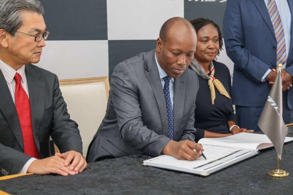 Trade CS Kinyanjui inking the Isuzu local assembly deal