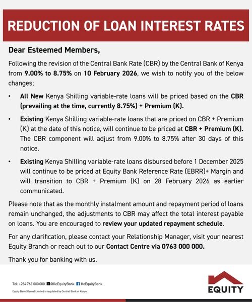 Equity lowers lending rates 