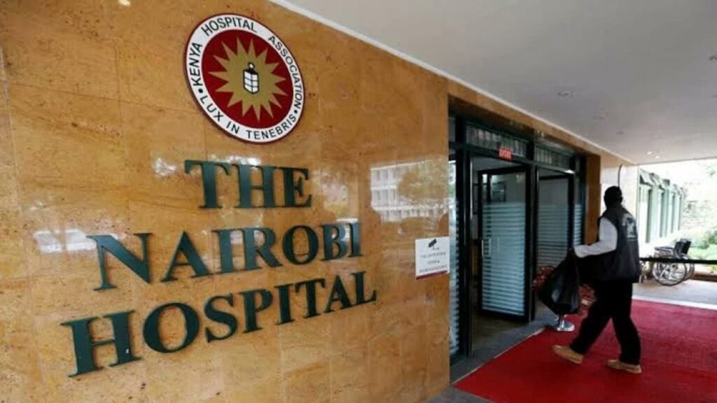 Nairobi Hospital Entrance. AGM halted